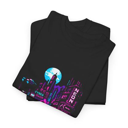 Y2K Cyberpunk City Men's Tee