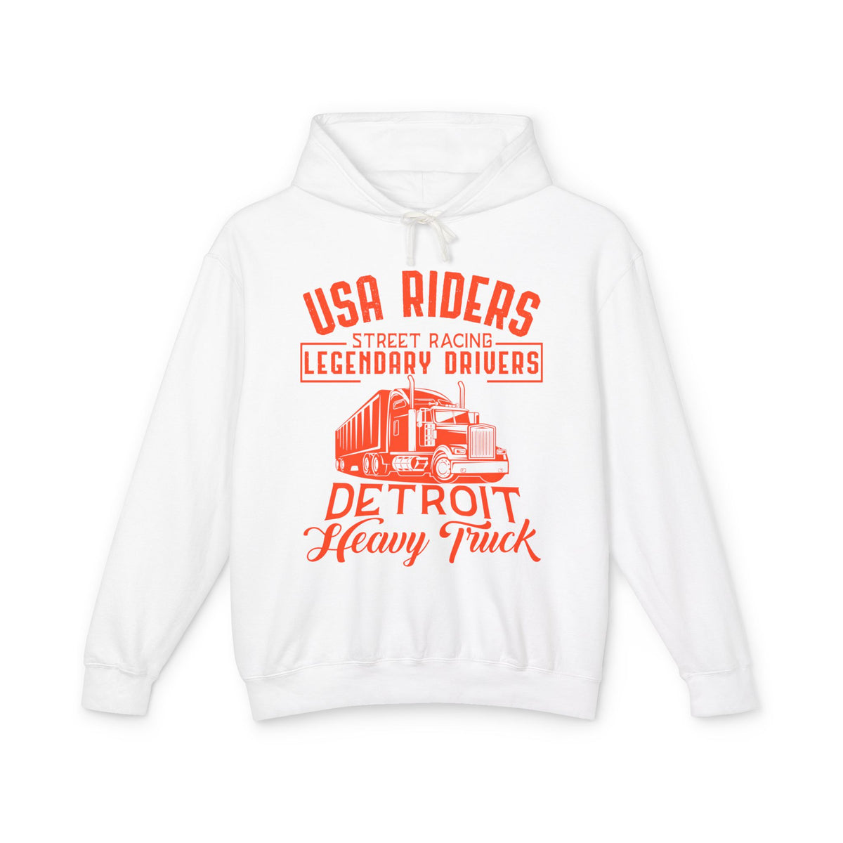 USA Riders Detroit Heavy Truck Lightweight Hooded Sweatshirt