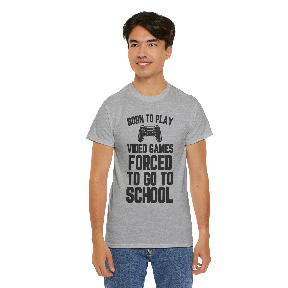 "Born To Play, Forced To Go To School" Video Game T-Shirt