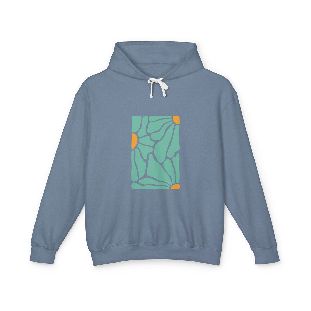 Abstract Botanical Pattern Lightweight Women's Hooded Sweatshirt