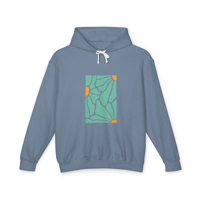 Abstract Botanical Pattern Lightweight Women's Hooded Sweatshirt