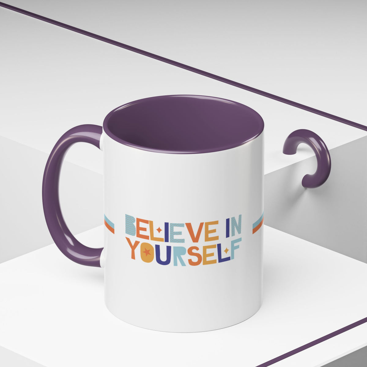 "Believe in Yourself" Accent 11oz Coffee Mug