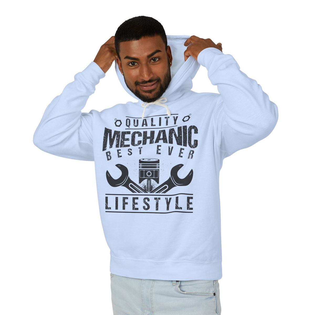 Quality Mechanic Best Ever Lifestyle Lightweight Hooded Sweatshirt