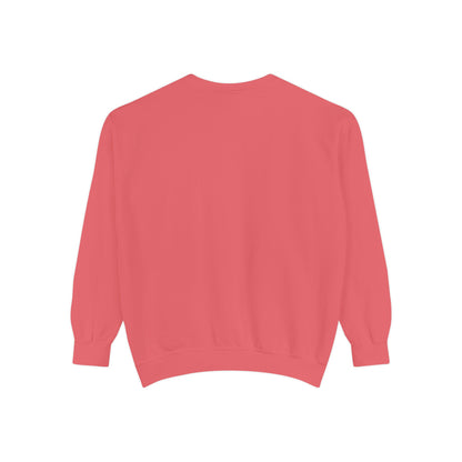 Floral Retro Block Print Garment-Dyed Women's Sweatshirt