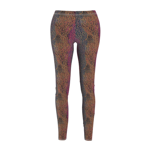 Abstract Earth-Tone Women's Leggings