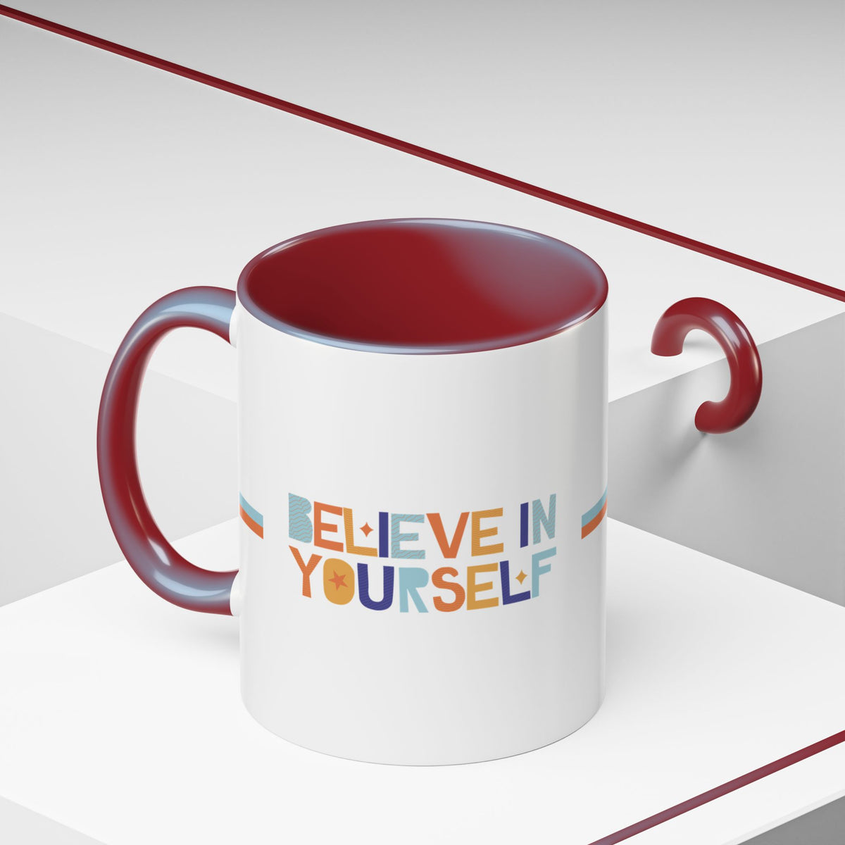 "Believe in Yourself" Accent 11oz Coffee Mug