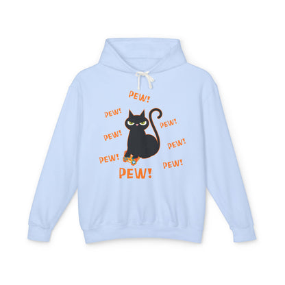 Pew! Cat Lightweight Women's Hooded Sweatshirt
