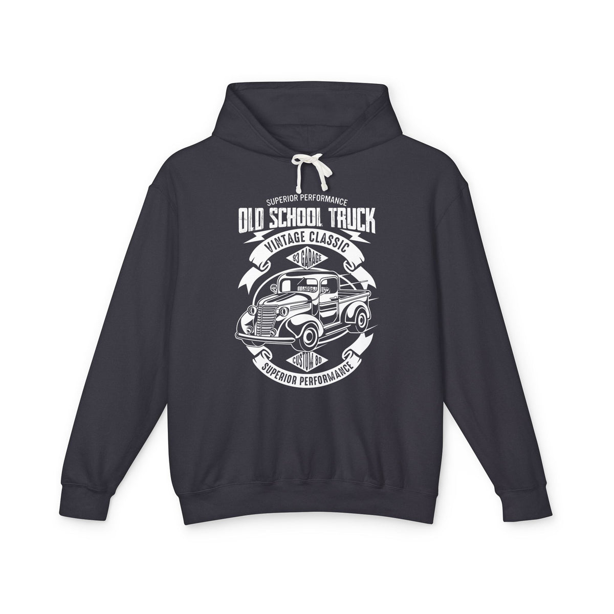 Old School Truck Vintage Classic Lightweight Hooded Sweatshirt