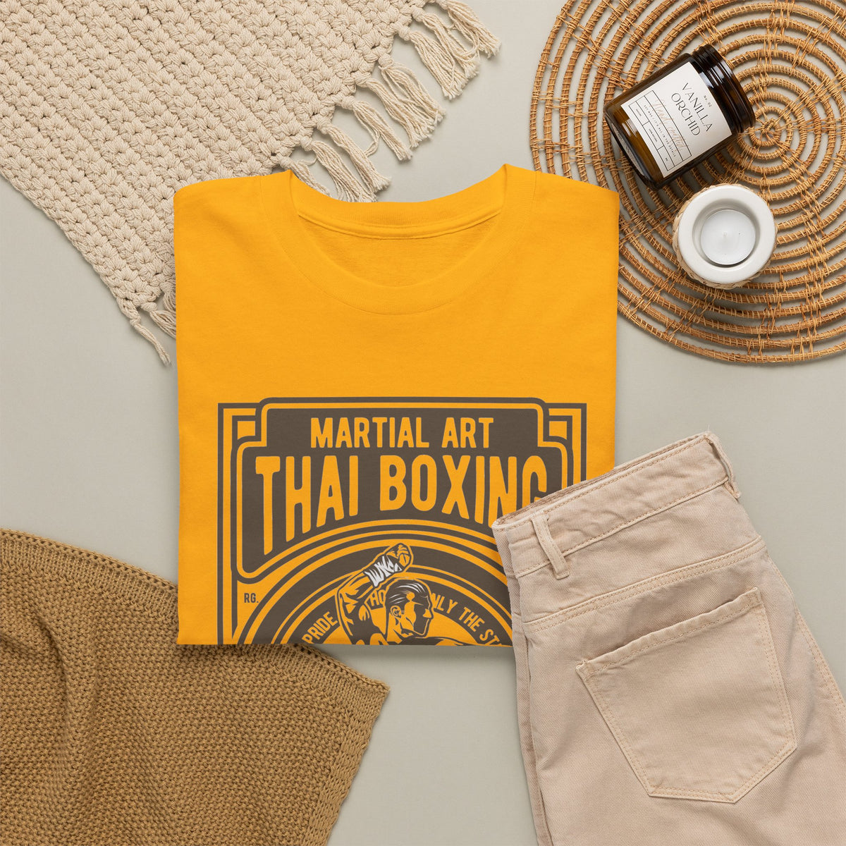 Muay Thai Boxing Vintage Emblem T-Shirt