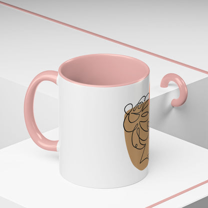 Abstract Line Art Woman Accent 110z Mug