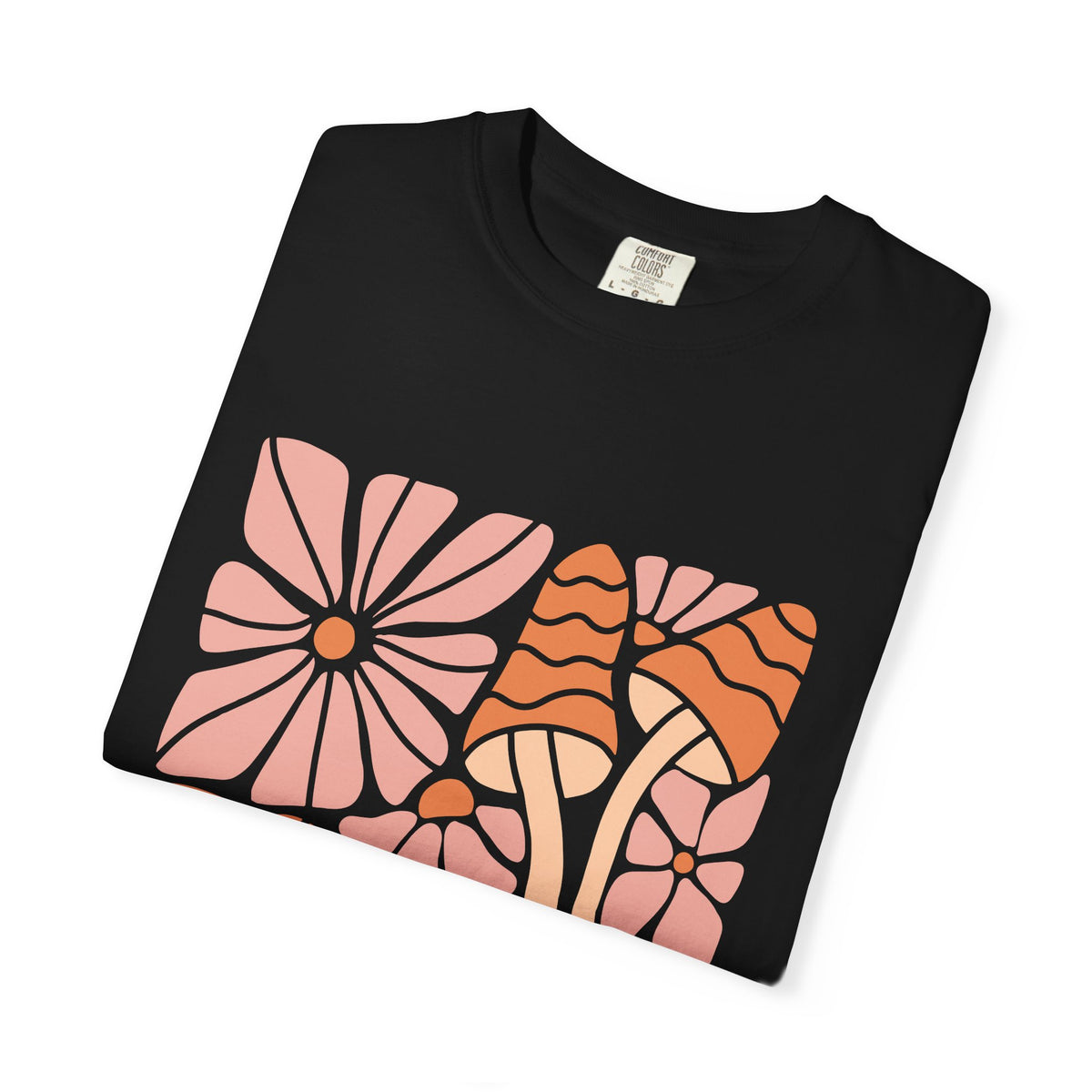 Floral Retro Waves Garment-Dyed Women's T-Shirt