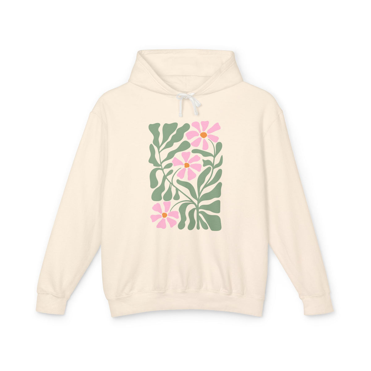 Botanical Floral Lightweight Women's Hooded Sweatshirt