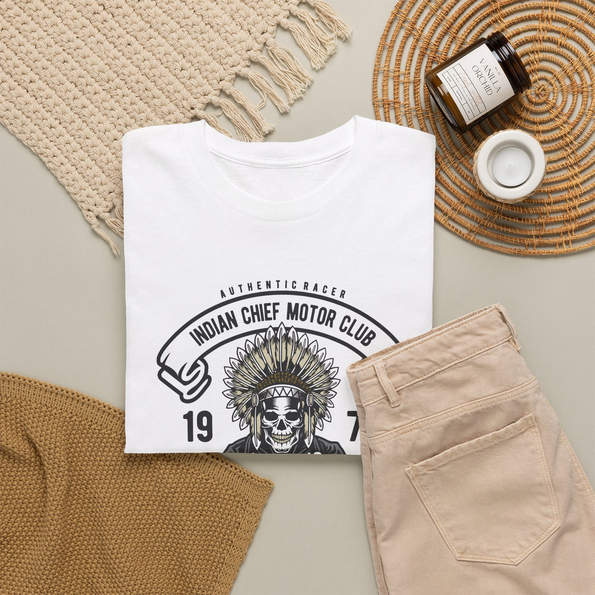 Indian Chief Motorcycle Club Native American T-Shirt