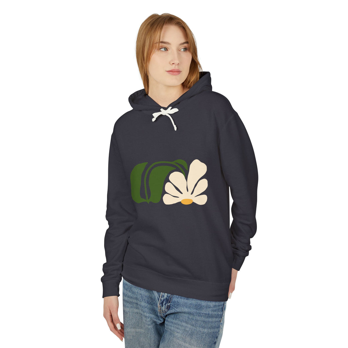 Botanical Butterfly Lightweight Women's Hooded Sweatshirt