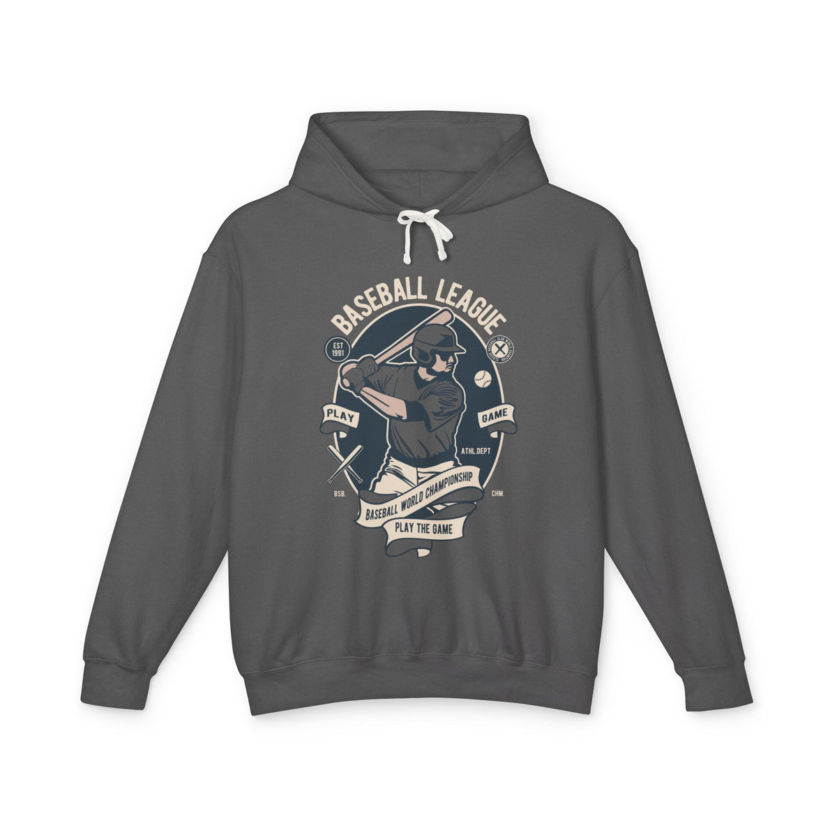Baseball League Lightweight Hooded Sweatshirt