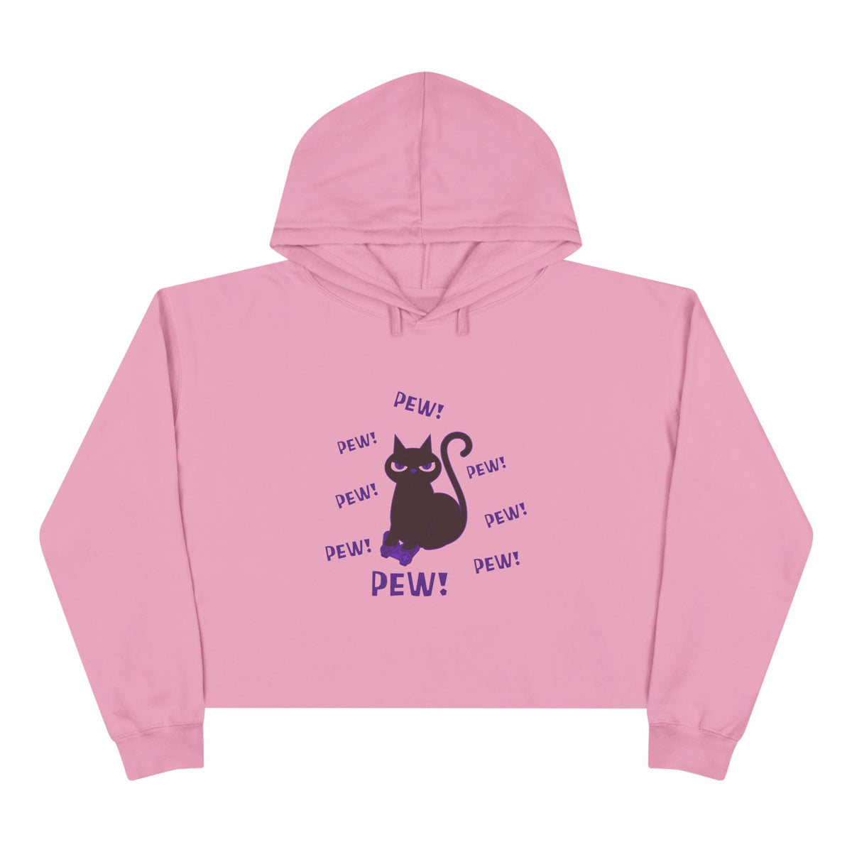 Pew! Cat Crop Hoodie