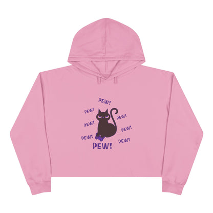 Pew! Cat Crop Hoodie
