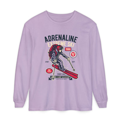 Adrenaline Extreme Ski Garment-Dyed Long Sleeve T-Shirt