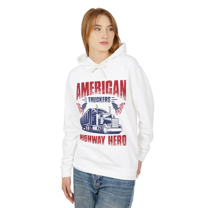 American Truckers Highway Hero Lightweight Hooded Sweatshirt