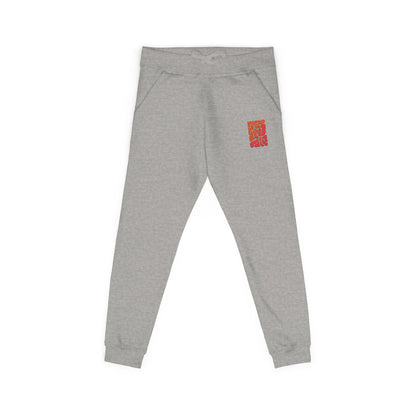 Pink Retro Flower Graphic Embroidered Women's Fleece Sweatpants