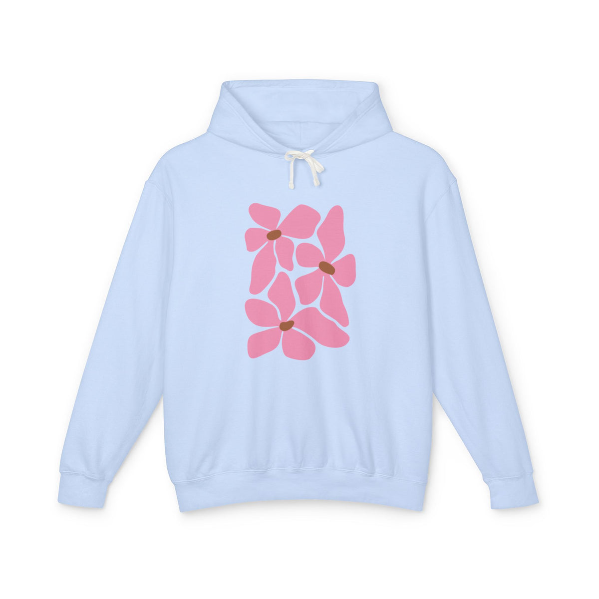 Pink Petal Bloom Lightweight Women's Hooded Sweatshirt