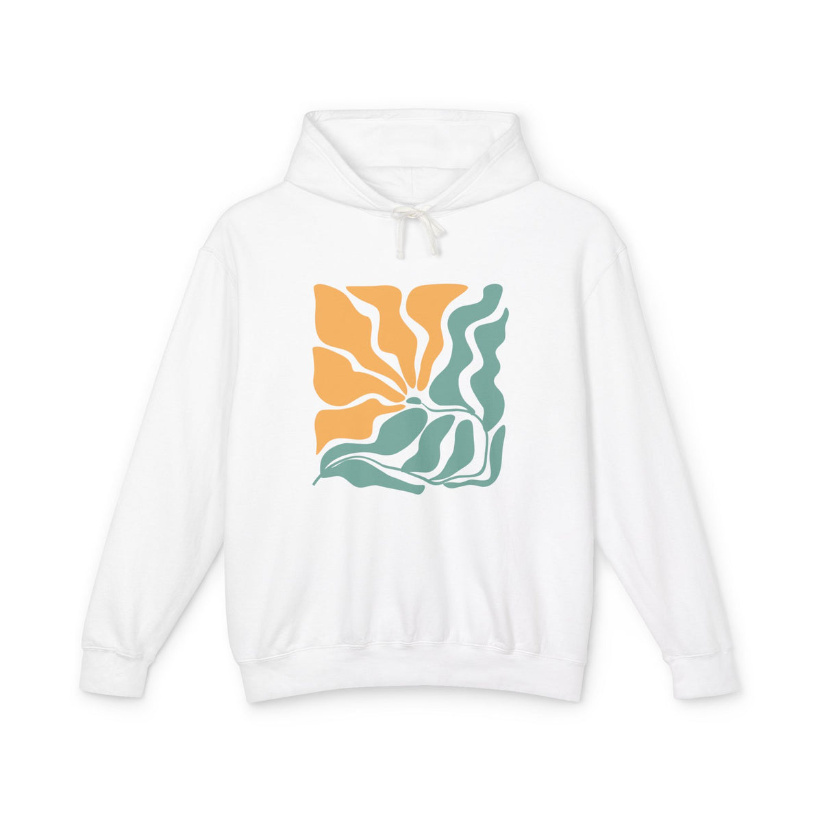 Abstract Sun & Ocean Wave Lightweight Women's Hooded Sweatshirt
