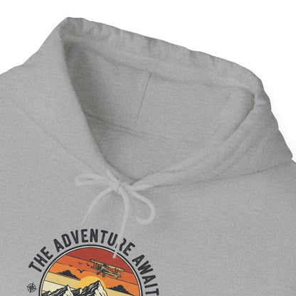 Adventure Awaits Heavy Blend Hooded Sweatshirt
