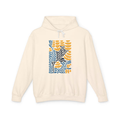 Botanical Floral Pattern Lightweight Women's Hooded Sweatshirt
