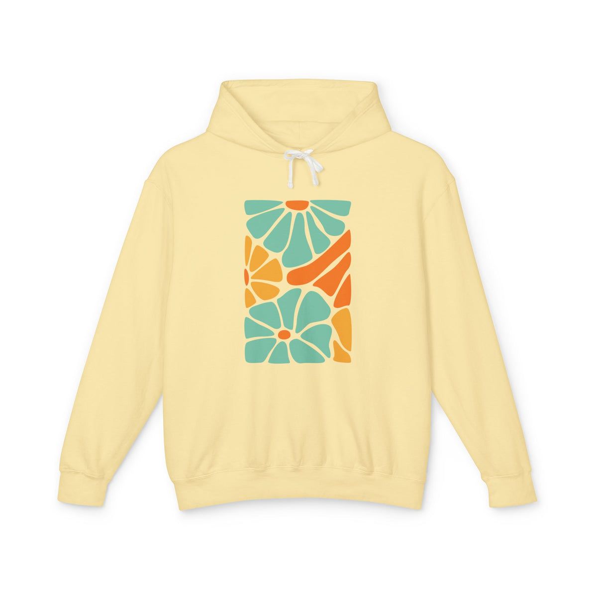 Colorful Floral Pattern Lightweight Women's Hooded Sweatshirt