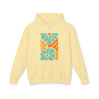 Colorful Floral Pattern Lightweight Women's Hooded Sweatshirt