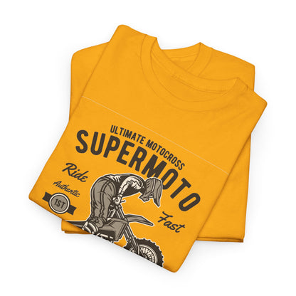 Super Moto Vintage Motorcycle Graphic T-Shirt