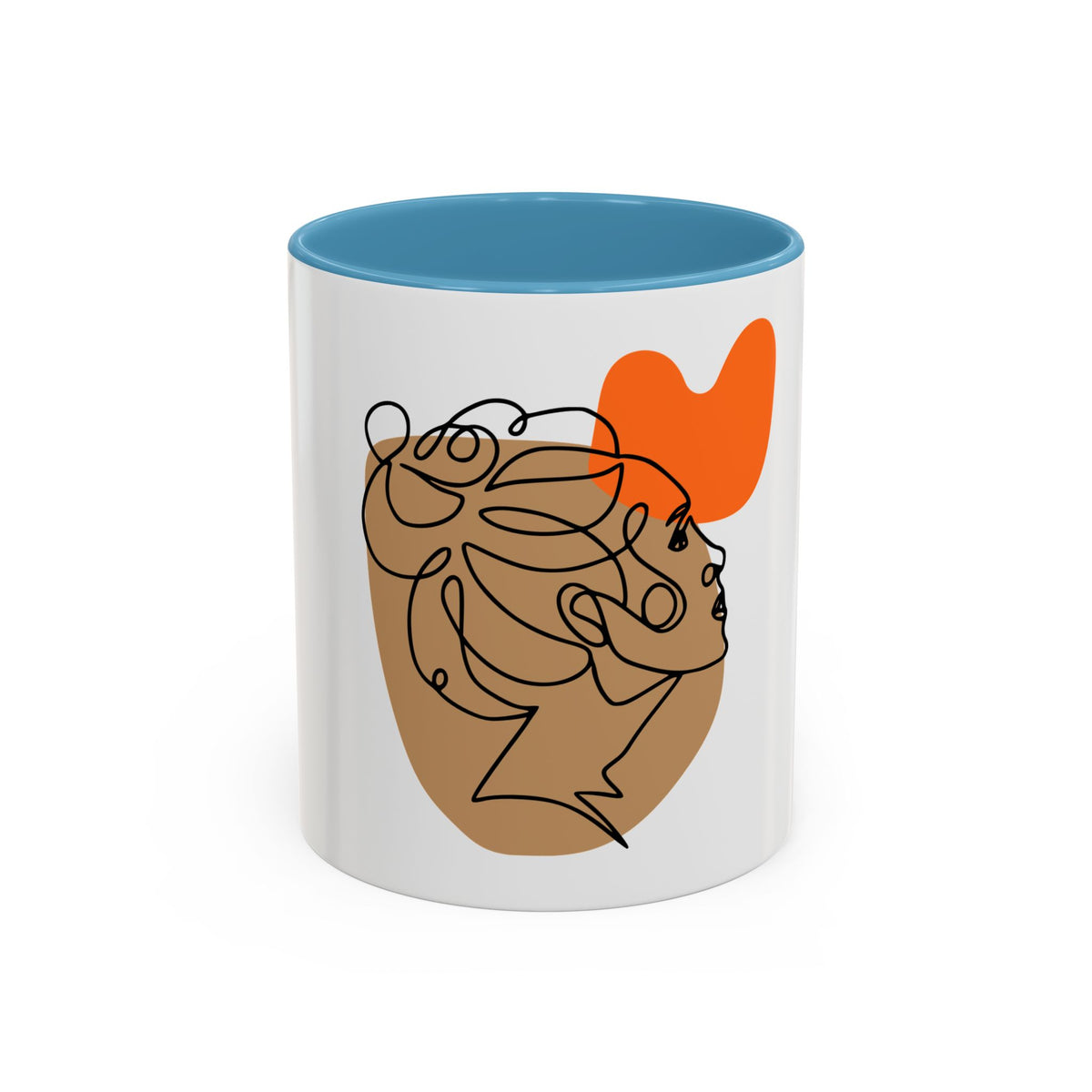 Abstract Line Art Woman Accent 110z Mug