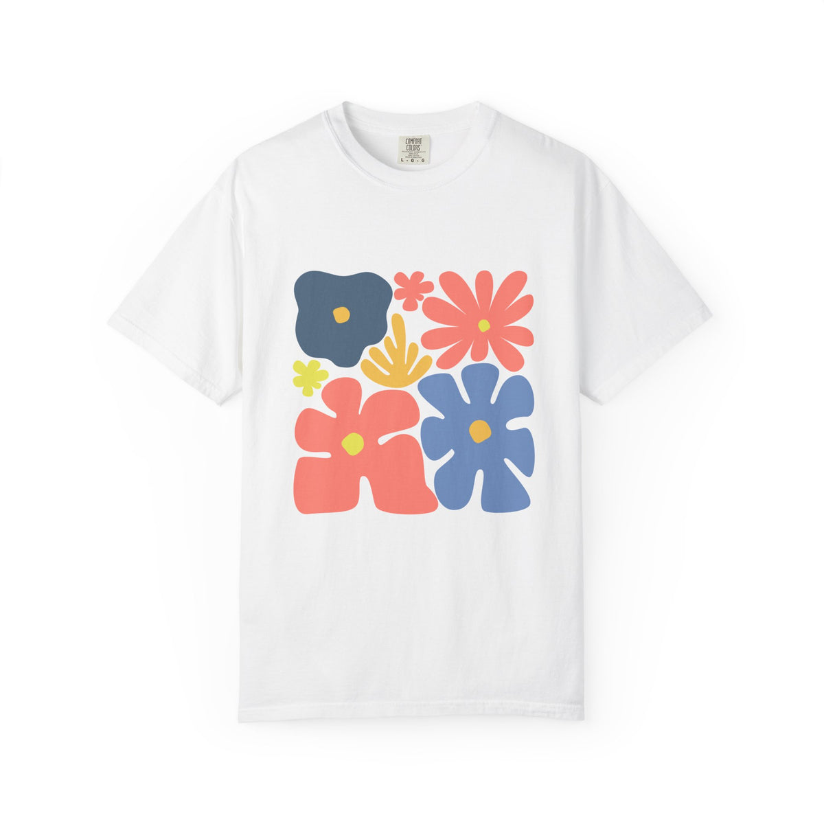 Colorful 70s Bloom Garment-Dyed Women's T-Shirt