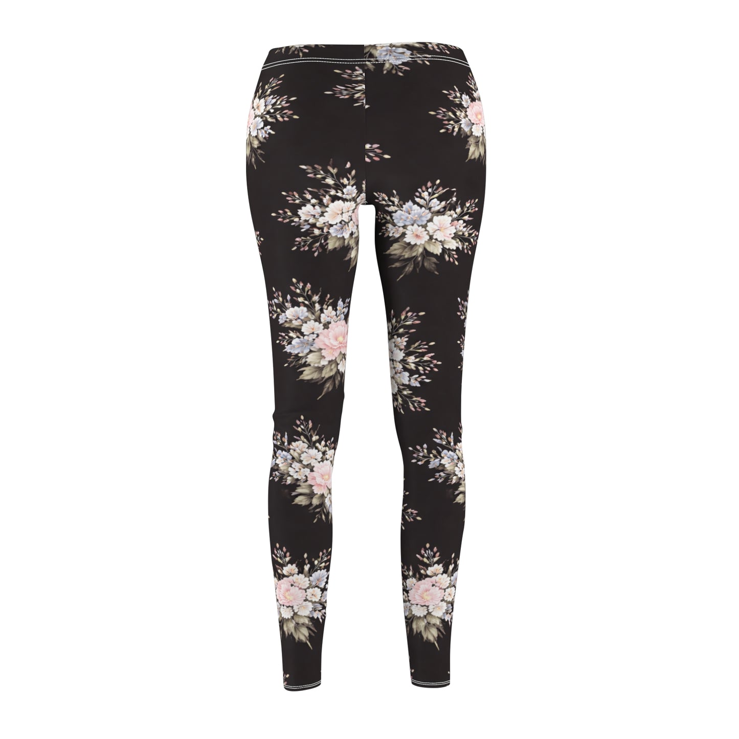 Floral Vintage Black Women's Casual Leggings