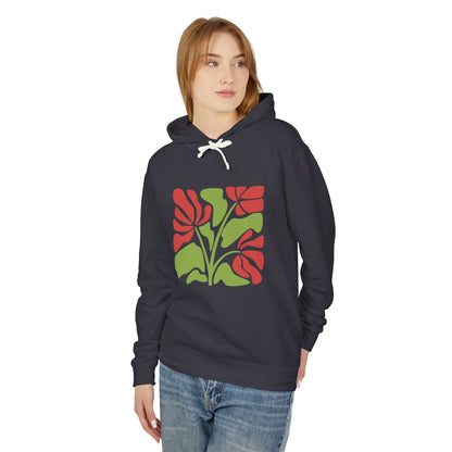 Botanical Floral Lightweight Women's Hooded Sweatshirt