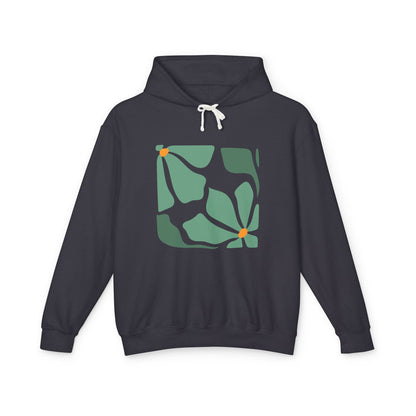 Abstract Botanical Floral Lightweight Women's Hooded Sweatshirt