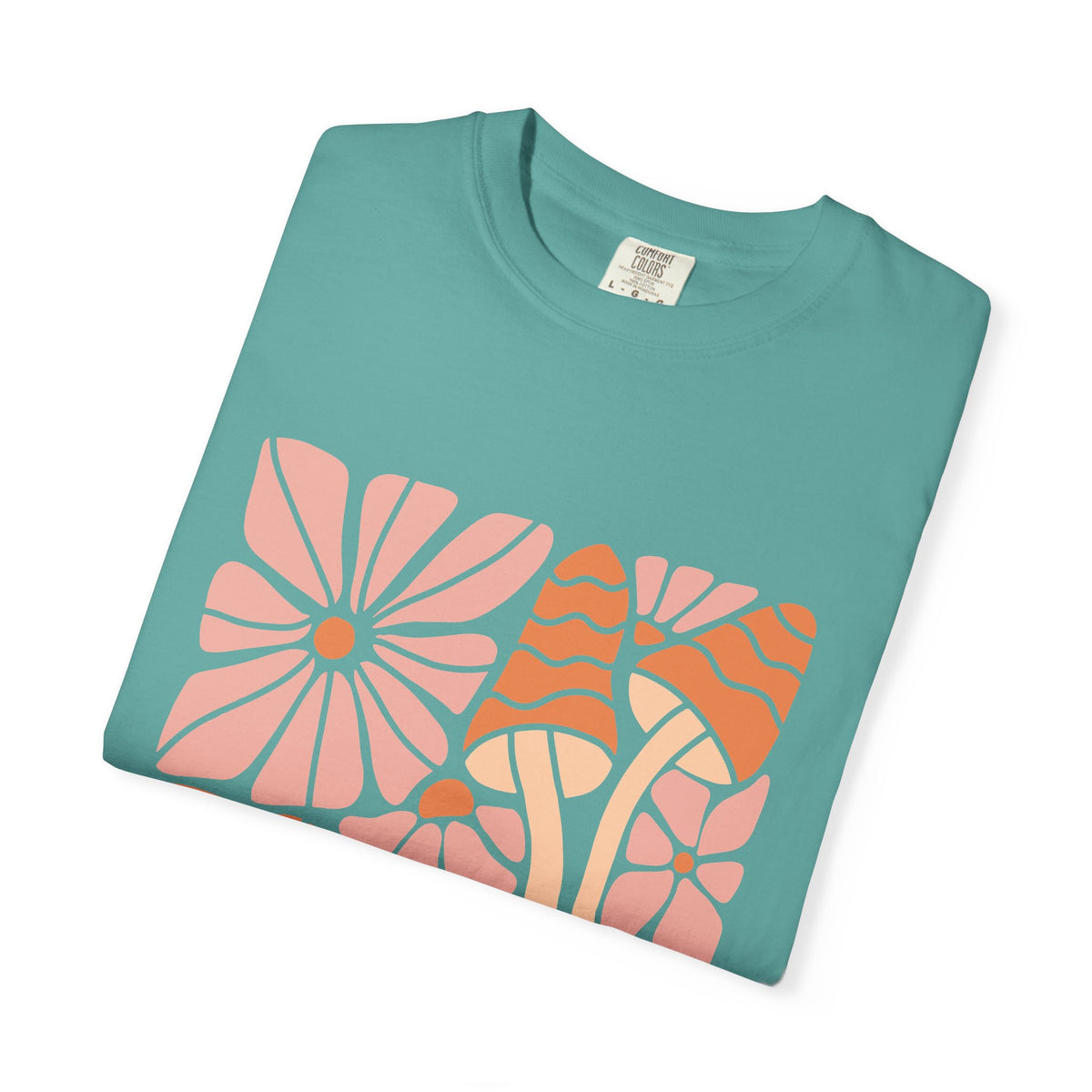 Floral Retro Waves Garment-Dyed Women's T-Shirt