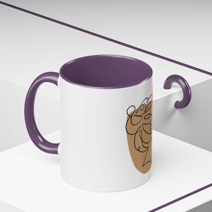 Abstract Line Art Woman Accent 110z Mug