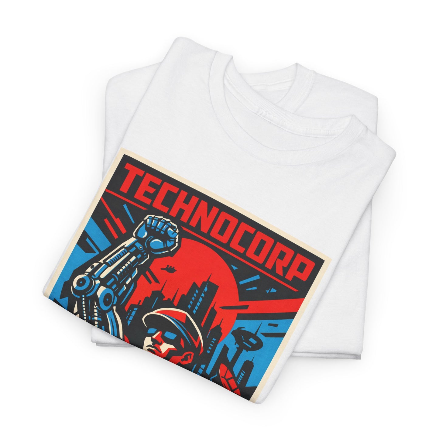 Cyberpunk TechnoCorp 'Build the Future' Men's T‑Shirt