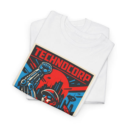 Cyberpunk TechnoCorp 'Build the Future' Men's T‑Shirt