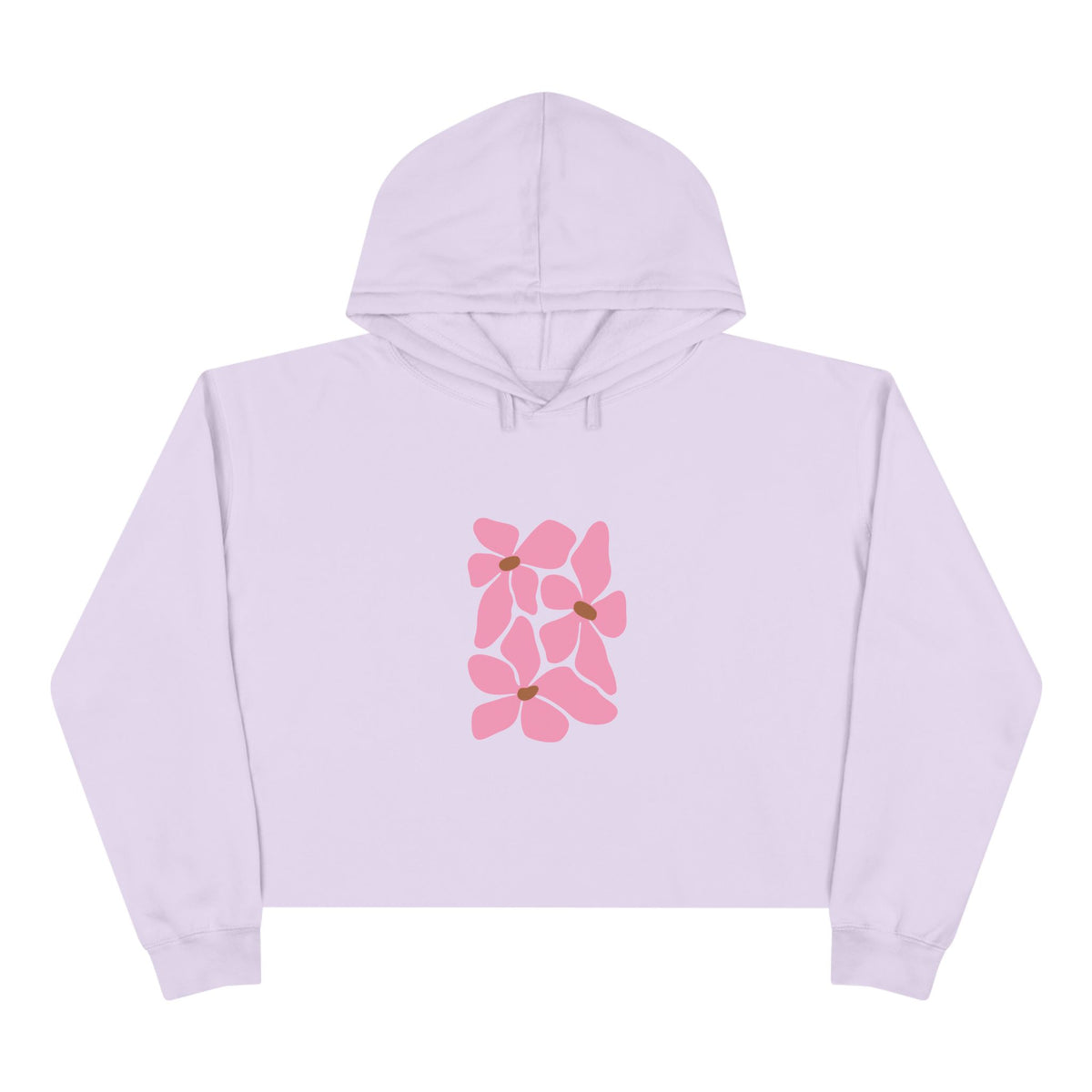 Pink Petal Bloom Crop Hoodie