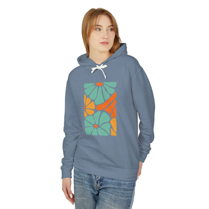 Colorful Floral Pattern Lightweight Women's Hooded Sweatshirt
