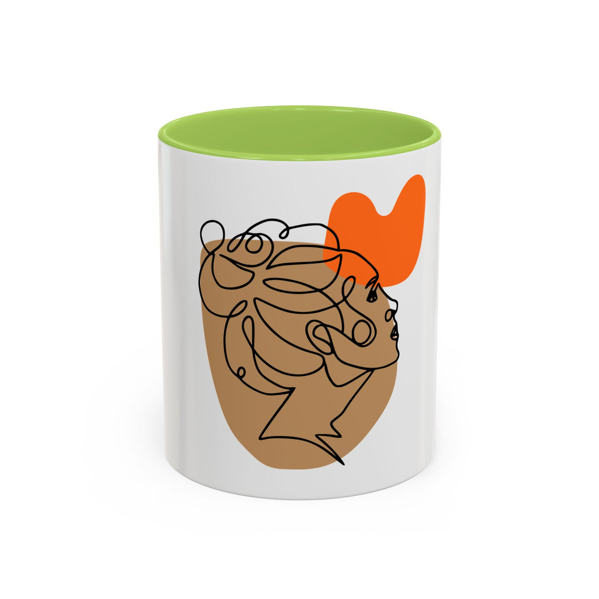 Abstract Line Art Woman Accent 110z Mug