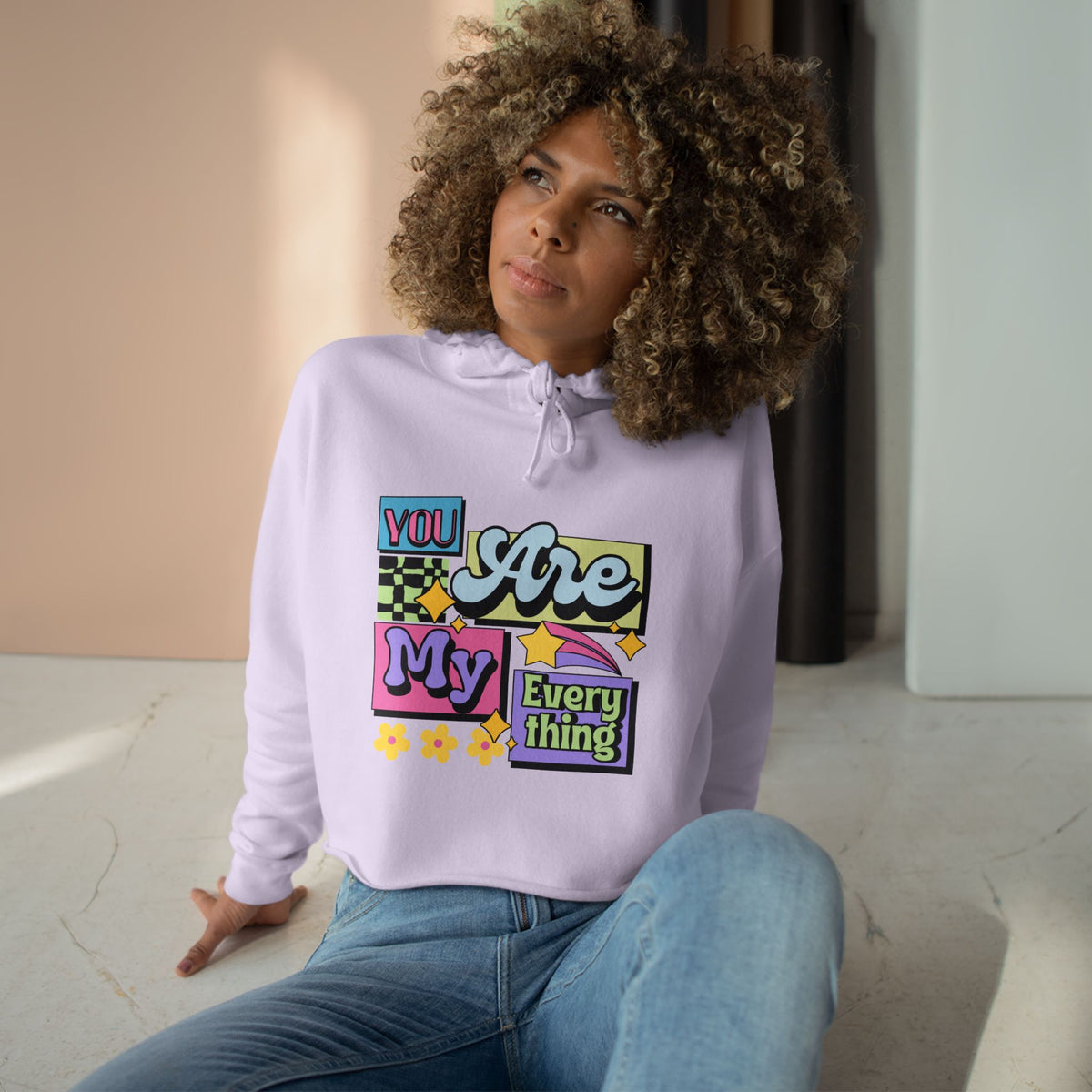You Are My Everything Crop Hoodie