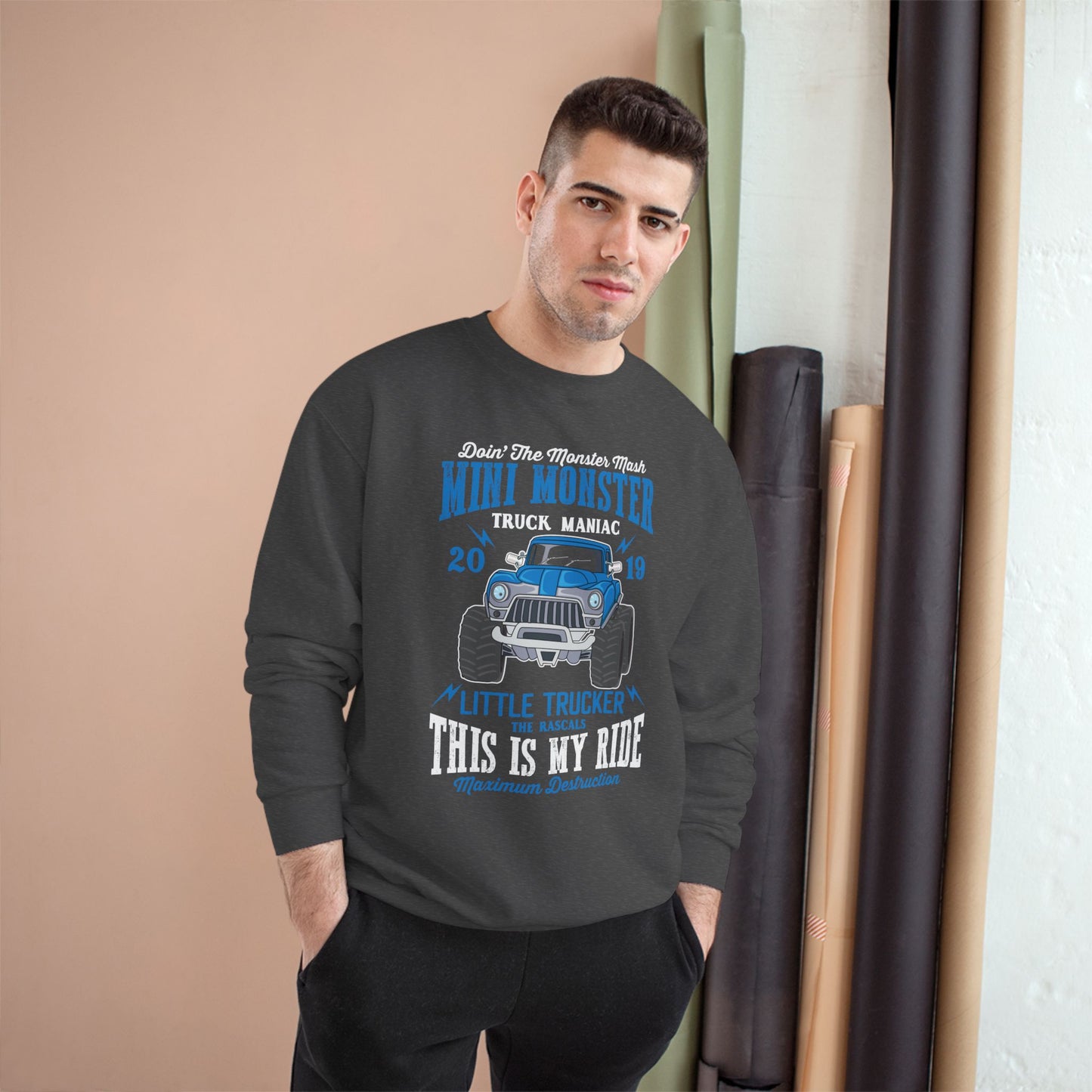 Mini Monster Truck Men's Champion Sweatshirt