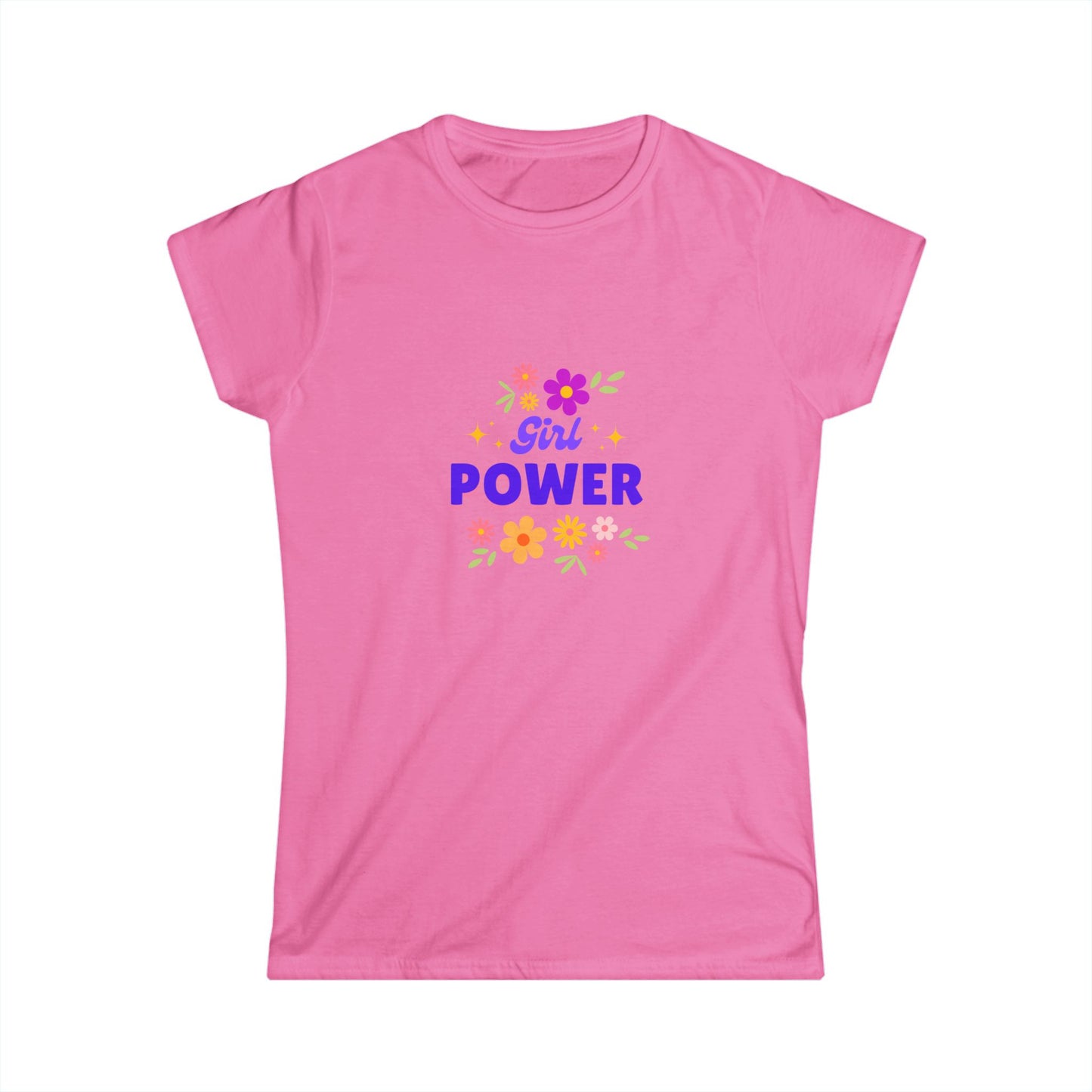 Floral Girl Power Typography Women's Tee