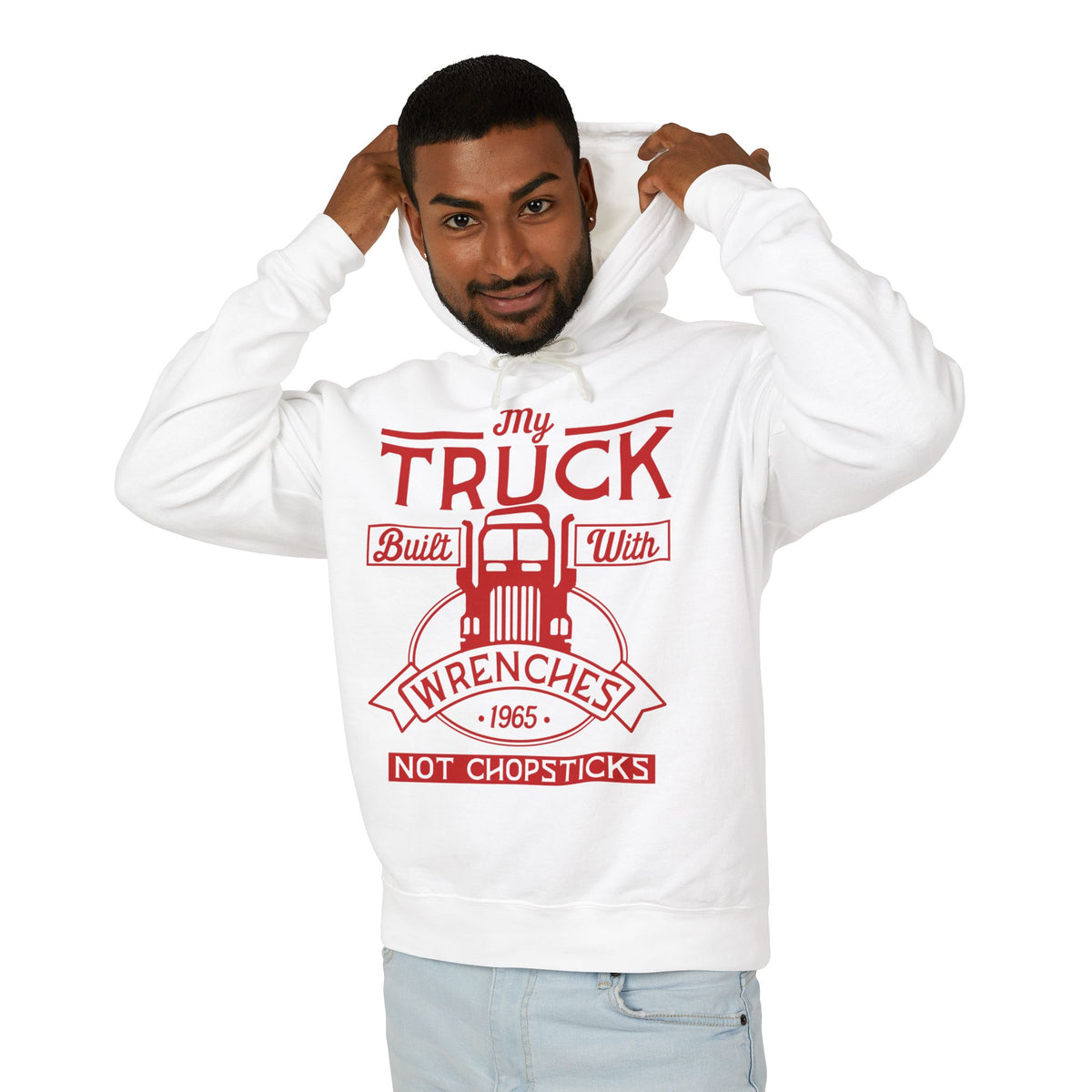 My Truck Built With Wrenches Lightweight Hooded Sweatshirt