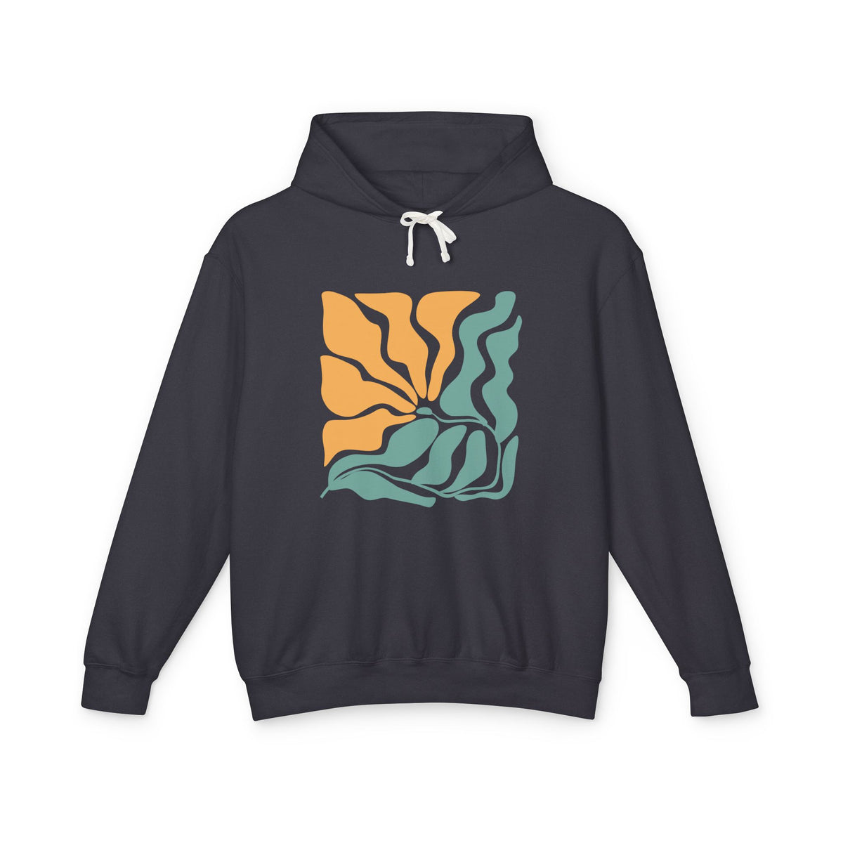 Abstract Sun & Ocean Wave Lightweight Women's Hooded Sweatshirt