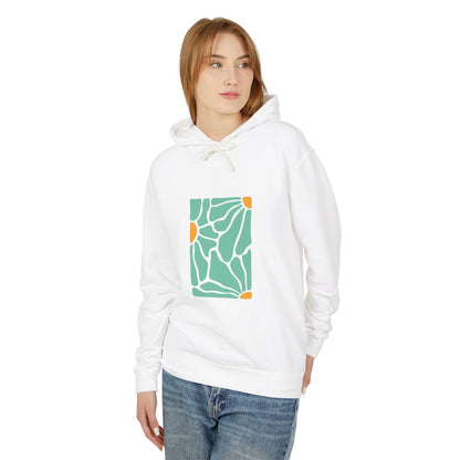 Abstract Botanical Pattern Lightweight Women's Hooded Sweatshirt