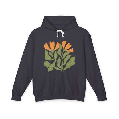 Botanical Tulip Flower Lightweight Women's Hooded Sweatshirt